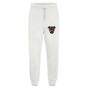 Staffordshire Bull Terrier Dog Portrait - Jogging Pants - made by SPREAD  - OFF WHITE - Front