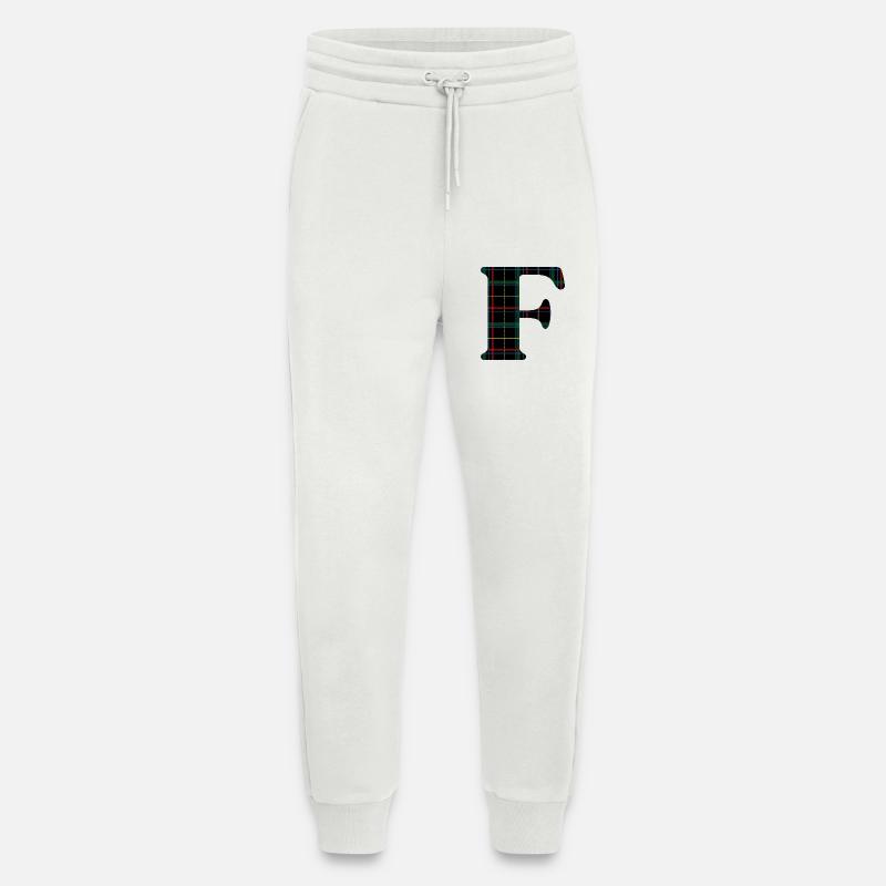 Monogramm f Schottischer Tartan - Jogginghose - made by SPREAD - OFF WHITE