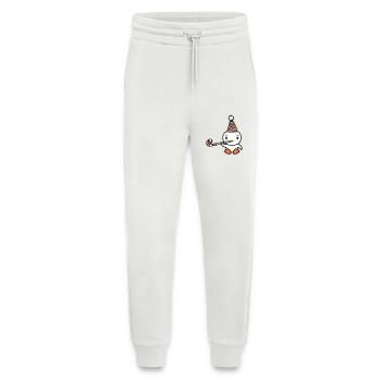 Oiseau Fête Célébrer Chapeau Crapaud Anniversaire Réveillon Nouvel An - Pantalon de jogging bio décontracté fabriqué en UE - OFF WHITE - Devant