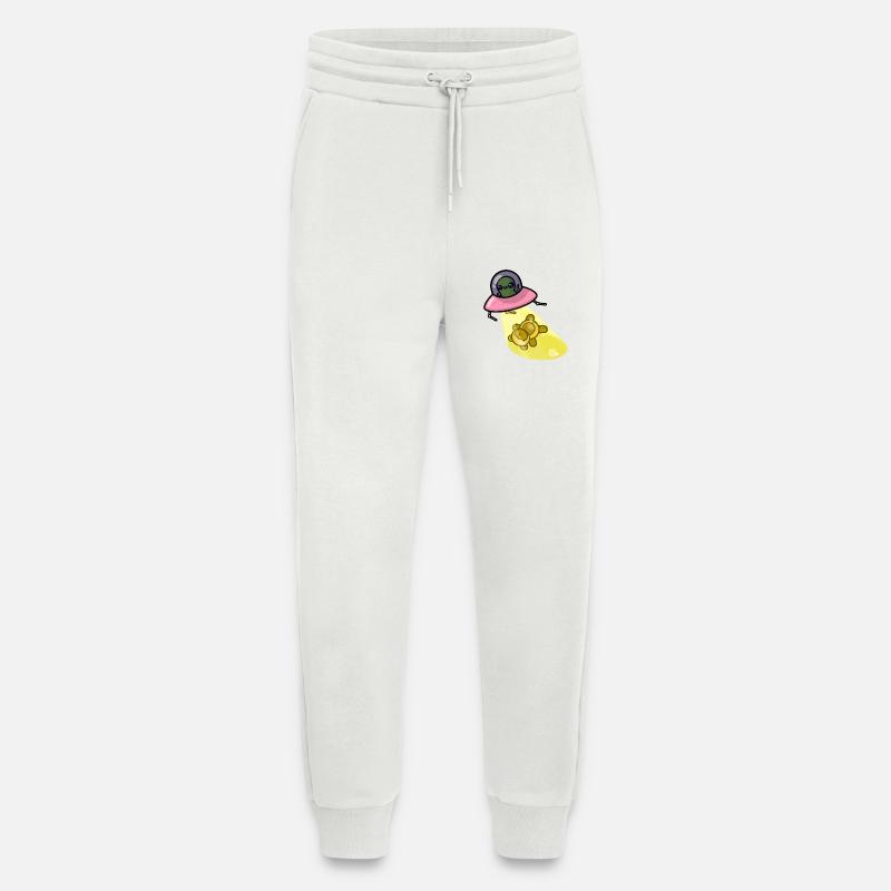 Teddy kidnapped by UFO Uap - Jogging Pants - made by SPREAD - OFF WHITE