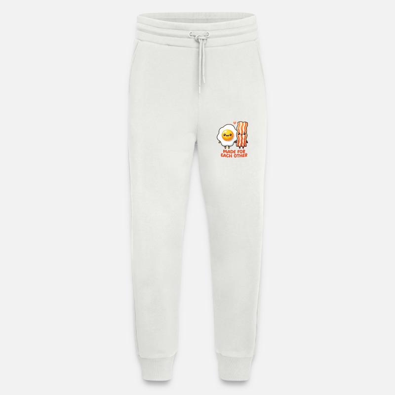Egg and bacon - Jogging Pants - made by SPREAD  - OFF WHITE