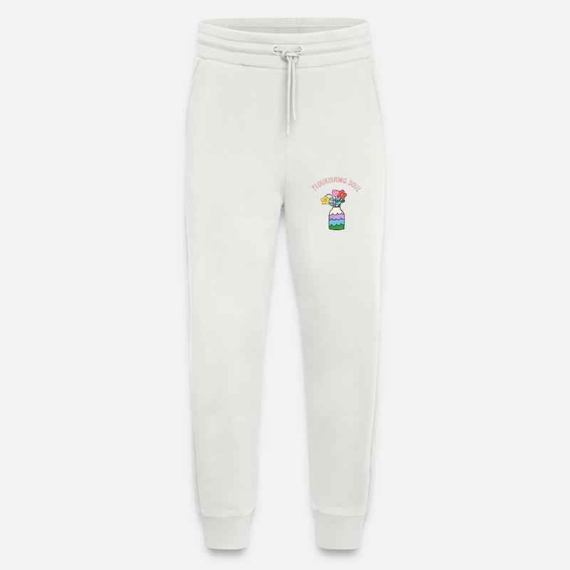 Blossoming Soul - Idée cadeau - Cadeau - Pantalon de jogging bio décontracté fabriqué en UE - OFF WHITE