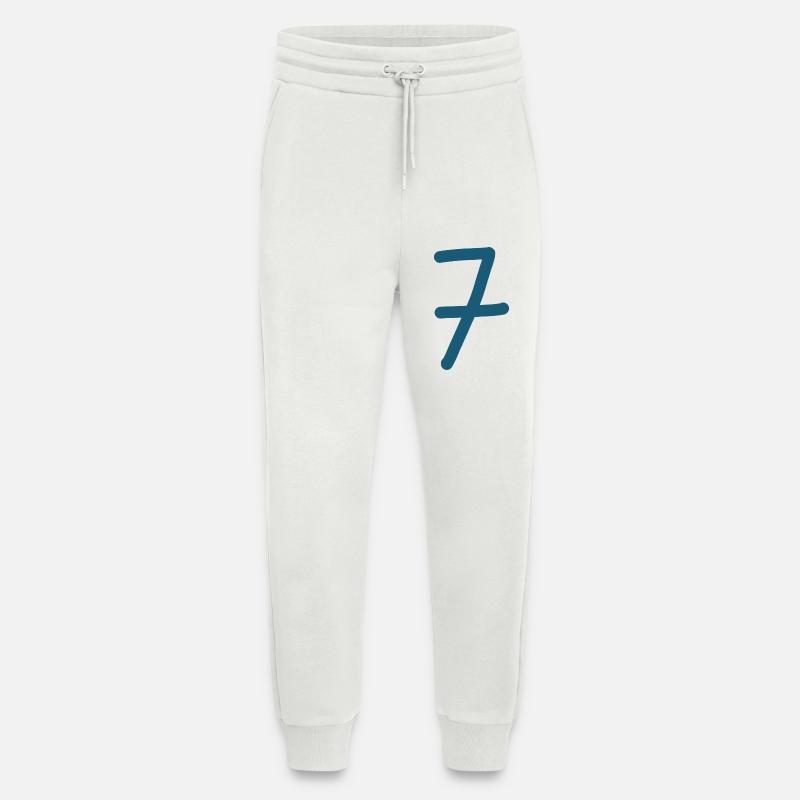 7 Nummer sieben Zahl Geburtstag - Jogginghose - made by SPREAD - OFF WHITE