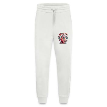 Floral Heart Anatomy Burst - Jogging Pants - made by SPREAD  - OFF WHITE - Front