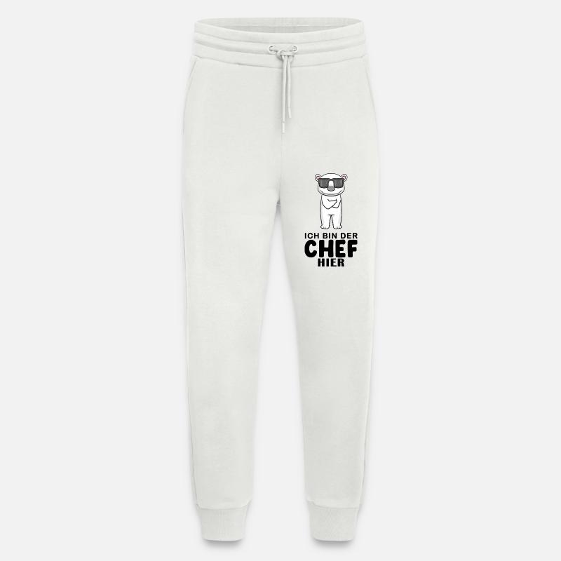 Chef Spruch mit Eisbär Motiv - Jogginghose - made by SPREAD - OFF WHITE