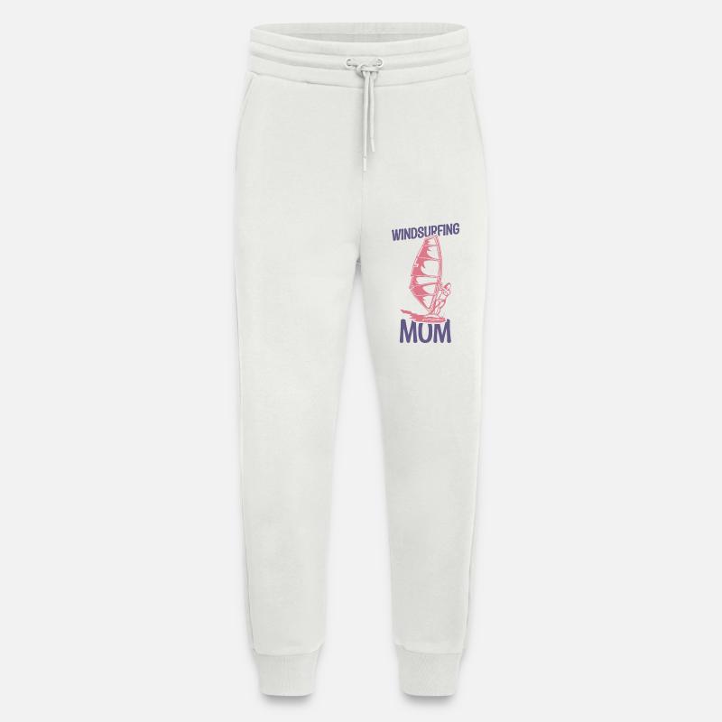 Mère de la planche à voile - Pantalon de jogging bio décontracté fabriqué en UE - OFF WHITE