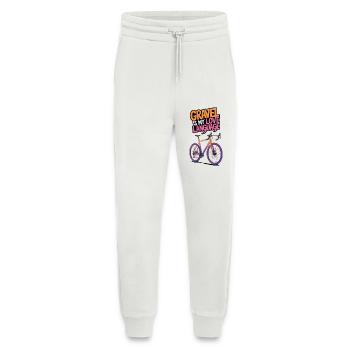 Gravel Cyclisme Amour - Pantalon de jogging bio décontracté fabriqué en UE - OFF WHITE - Devant
