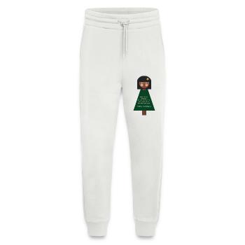 Weihnachtsgruß-Puppe im Grün - Jogginghose - made by SPREAD - OFF WHITE - Vorne
