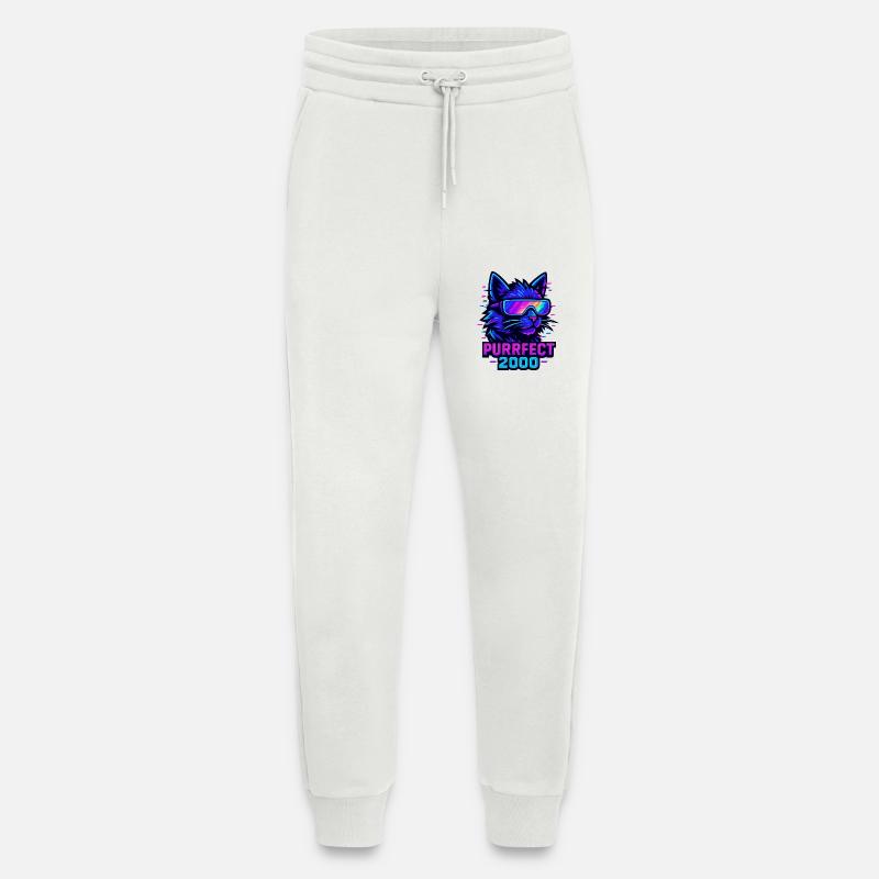 Neon Katze Purrfect 2000 Design - Jogginghose - made by SPREAD - OFF WHITE