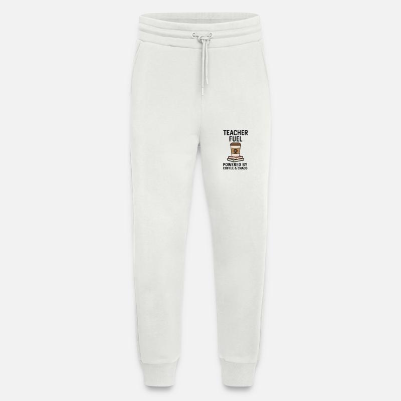 Lehrer Energie mit Kaffeefokus - Jogginghose - made by SPREAD - OFF WHITE