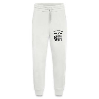 Stallpflicht Spruch: Ich hab Stall - Jogginghose - made by SPREAD - OFF WHITE - Vorne