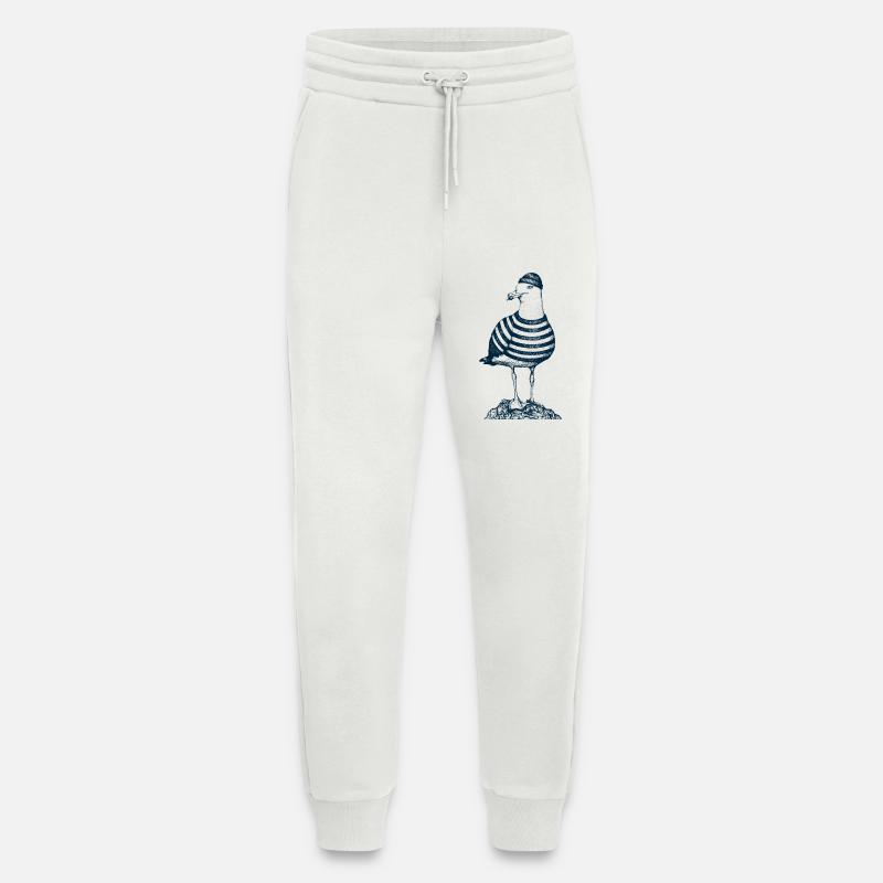 Mouette avec pull - Pantalon de jogging bio décontracté fabriqué en UE - OFF WHITE
