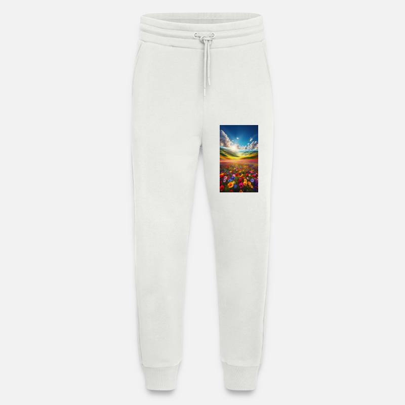 Rainbow meadow in sunlight - Jogging Pants - made by SPREAD  - OFF WHITE