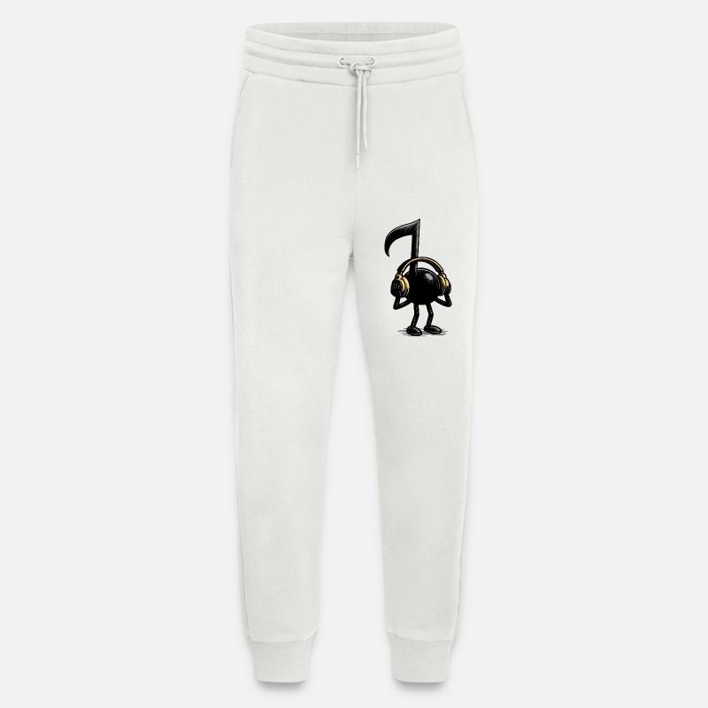 musical note - Jogging Pants - made by SPREAD  - OFF WHITE