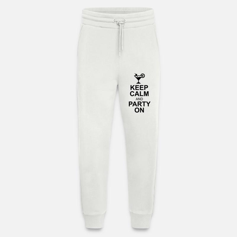 keep calm and party on - Jogginghose - made by SPREAD - OFF WHITE