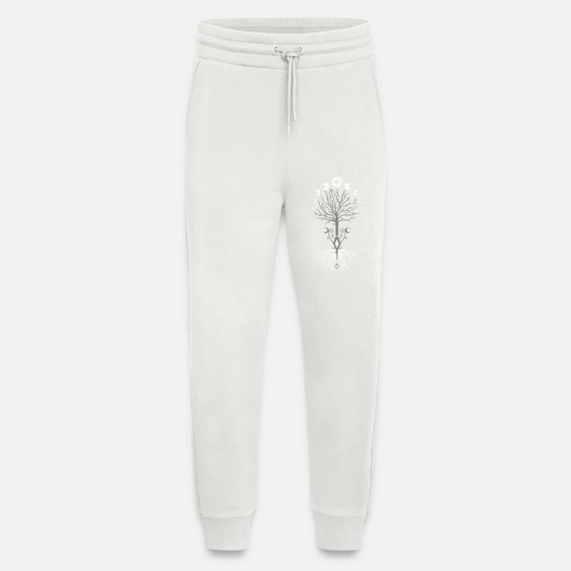 Yggdrasil Lebensbaum Vikings Arbre de Vie - Pantalon de jogging bio décontracté fabriqué en UE - OFF WHITE
