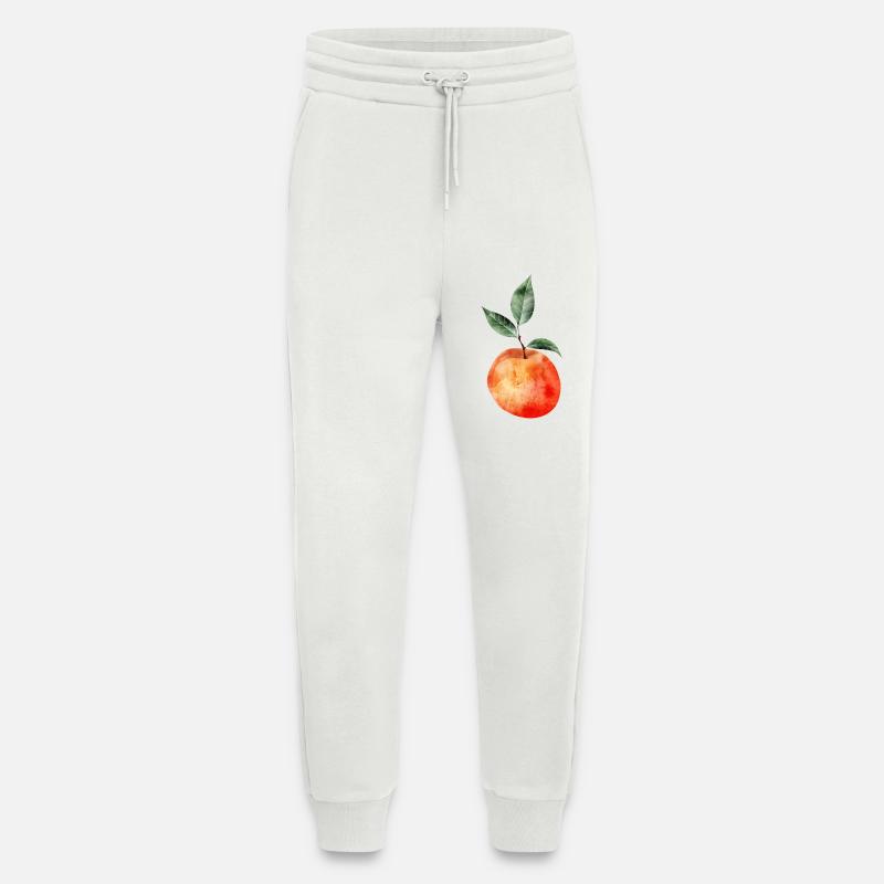 glowing peach with leaves illustration - Jogging Pants - made by SPREAD  - OFF WHITE