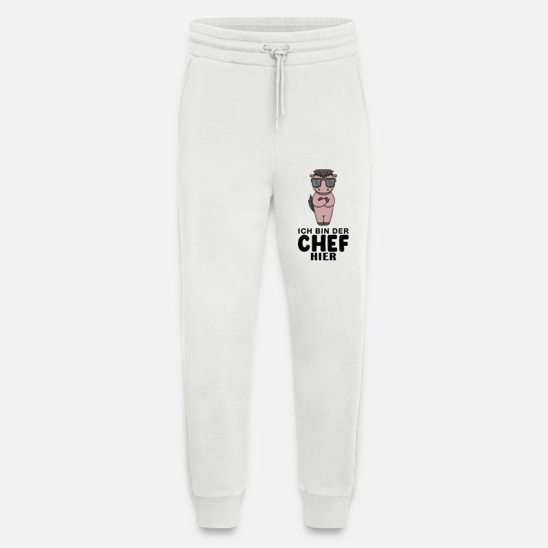 Chef Spruch mit Pferd Motiv - Jogginghose - made by SPREAD - OFF WHITE