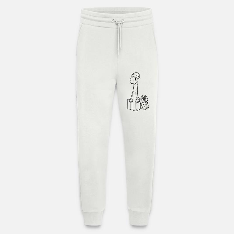 Weihnachts-Giraffe mit Geschenken Illustration - Jogginghose - made by SPREAD - OFF WHITE