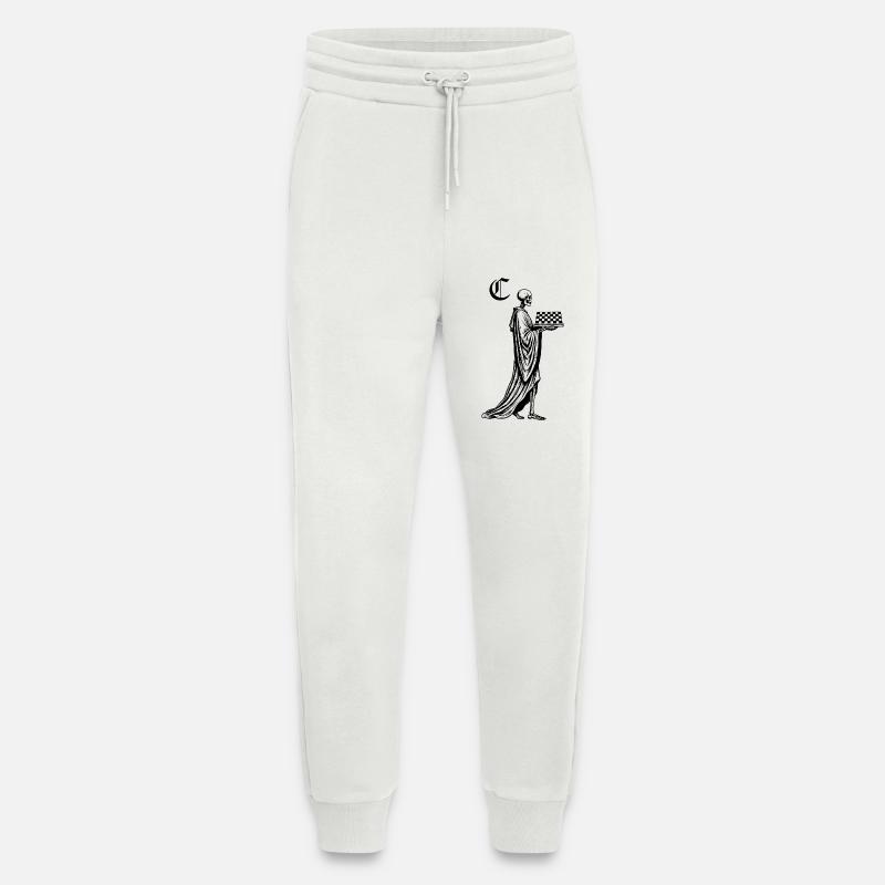 skeleton with chessboard - Jogging Pants - made by SPREAD  - OFF WHITE