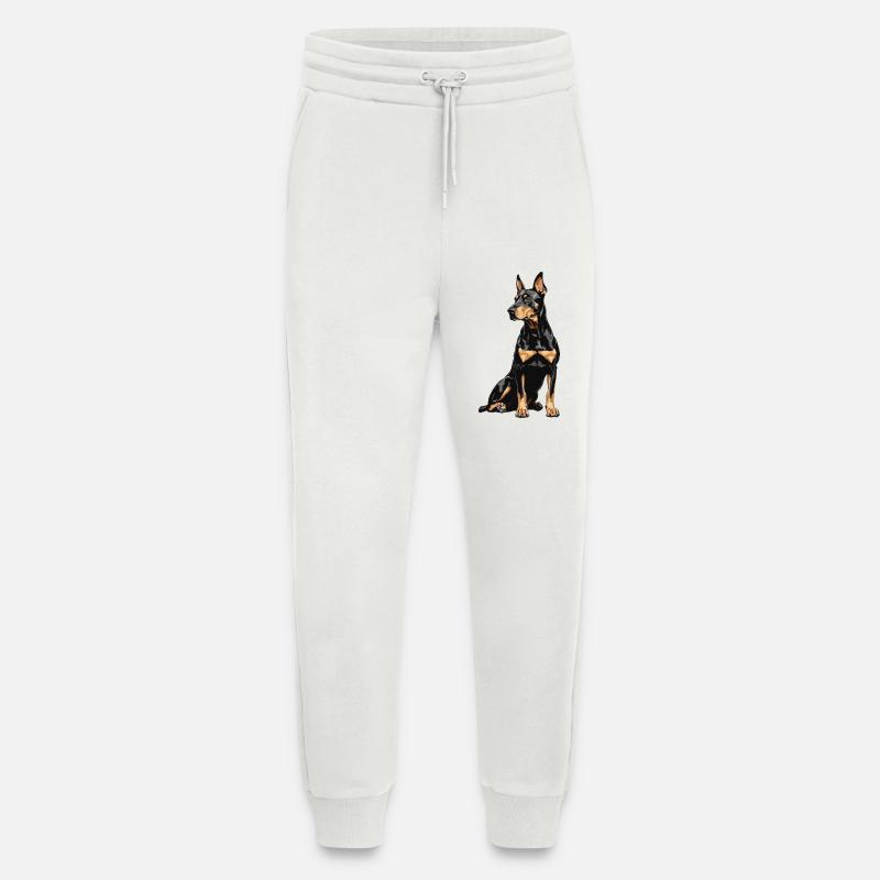 Dobermann Porträt - Jogginghose - made by SPREAD - OFF WHITE