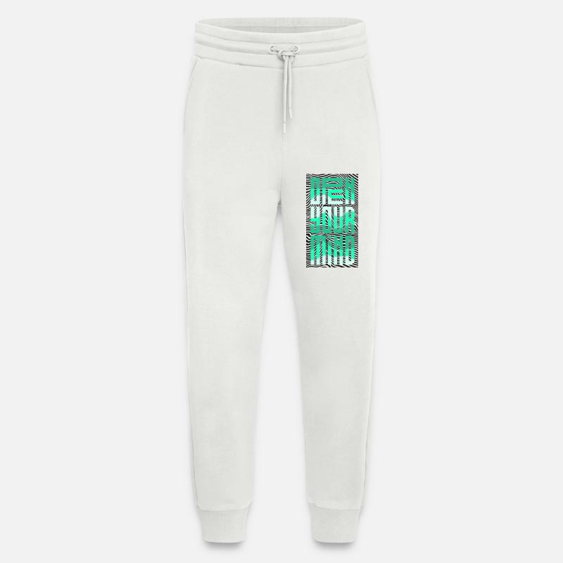 Open Your Mind - Jogging Pants - made by SPREAD  - OFF WHITE