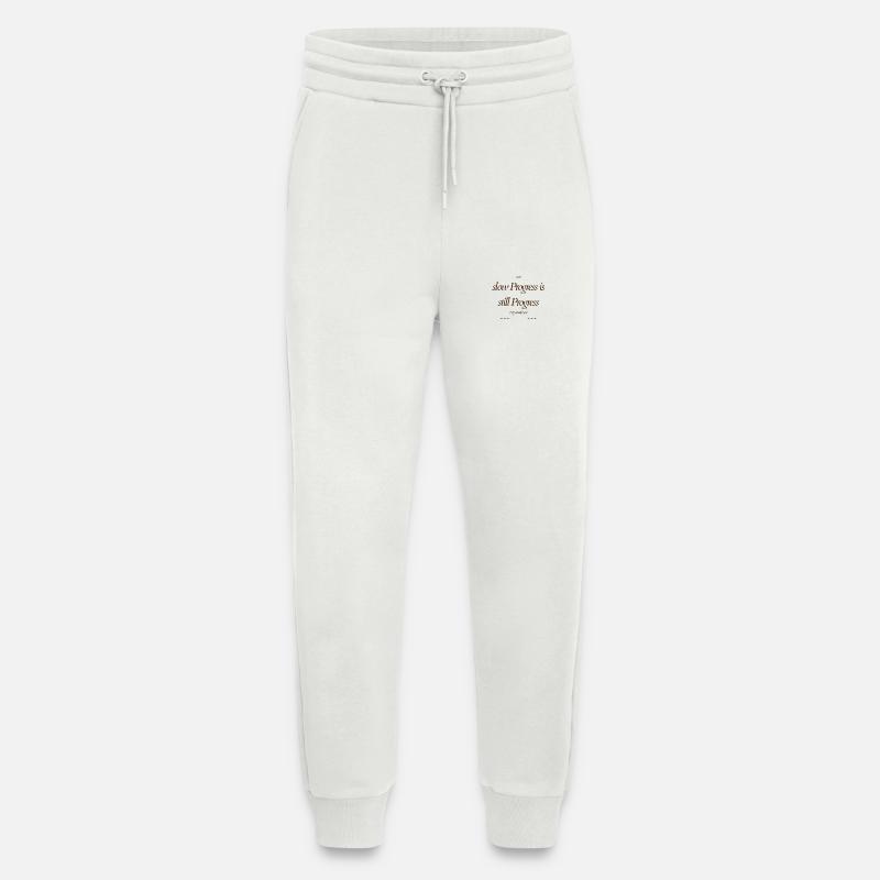 slow_Progress_is_still_Progress_ - Pantalon de jogging bio décontracté fabriqué en UE - OFF WHITE