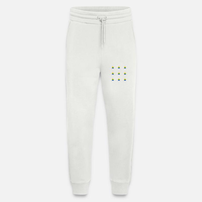 Rainbow star pattern LGBTQ colours - Jogging Pants - made by SPREAD  - OFF WHITE