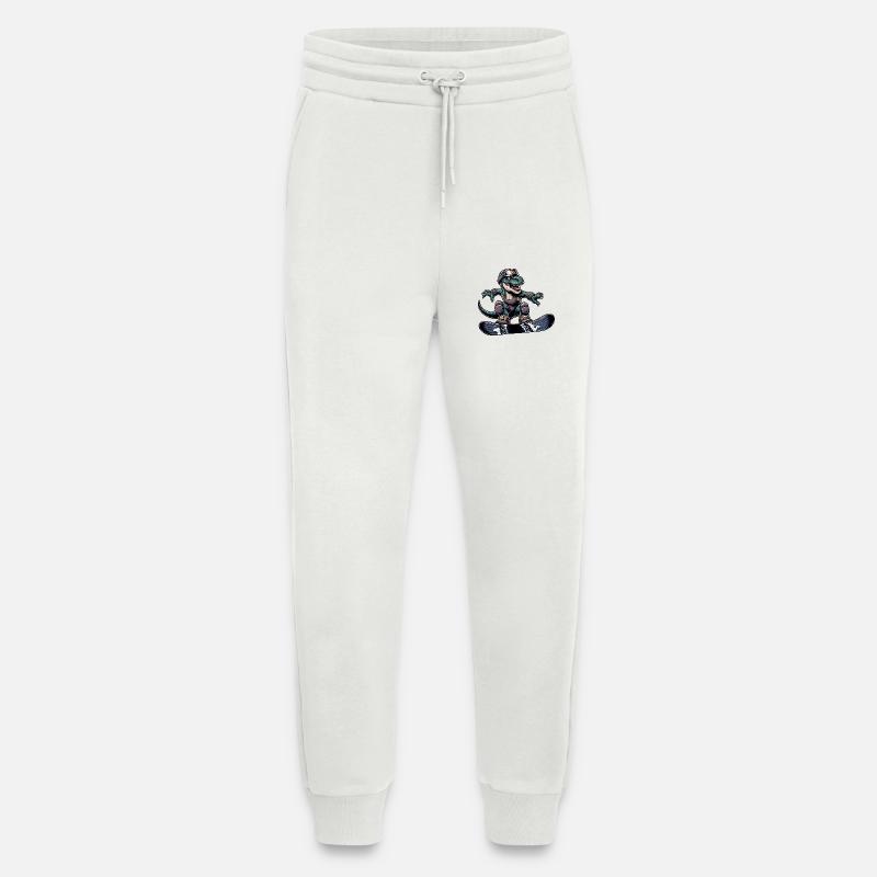 T-Rex Dino Snowboarder - Jogginghose - made by SPREAD - OFF WHITE