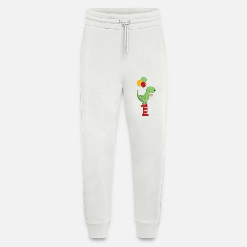 First Birthday Boy T Rex Dinosaur - Jogging Pants - made by SPREAD  - OFF WHITE