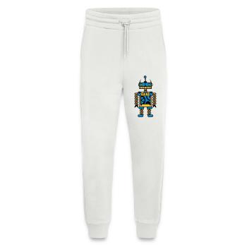 A robot with gear wheels - Jogging Pants - made by SPREAD  - OFF WHITE - Front
