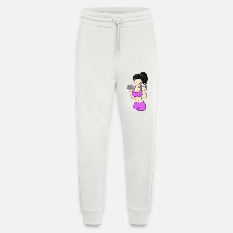 Mädchen mit Hanteln - Jogginghose - made by SPREAD - OFF WHITE