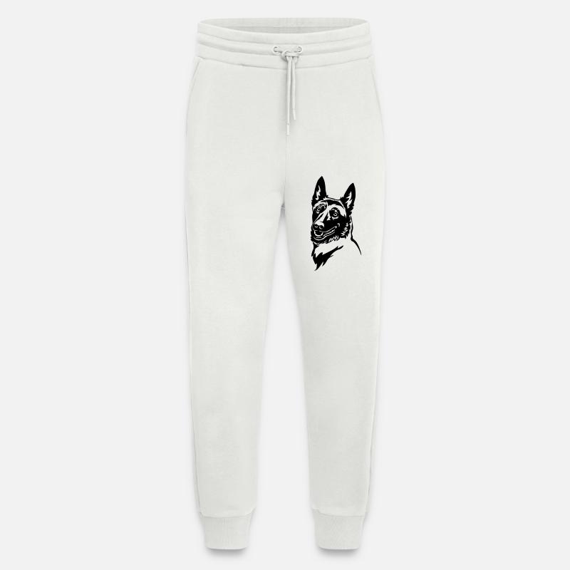 Malinois Head - Jogging Pants - made by SPREAD  - OFF WHITE