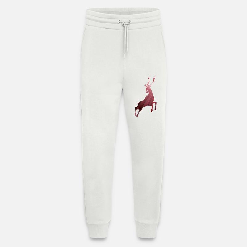 Umriss eines springenden Hirsches - Jogginghose - made by SPREAD - OFF WHITE
