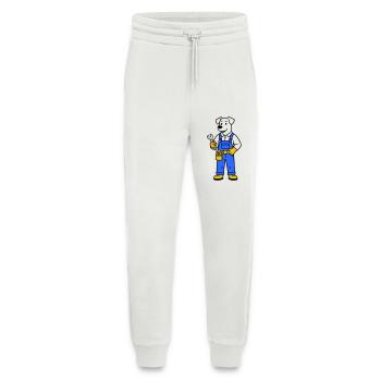Plombier chien - Pantalon de jogging bio décontracté fabriqué en UE - OFF WHITE - Devant