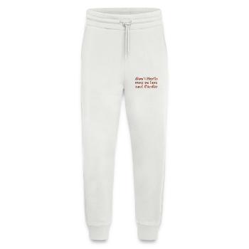 Mother's Day Run "Love and Cardio" motivational saying - Jogging Pants - made by SPREAD  - OFF WHITE - Front