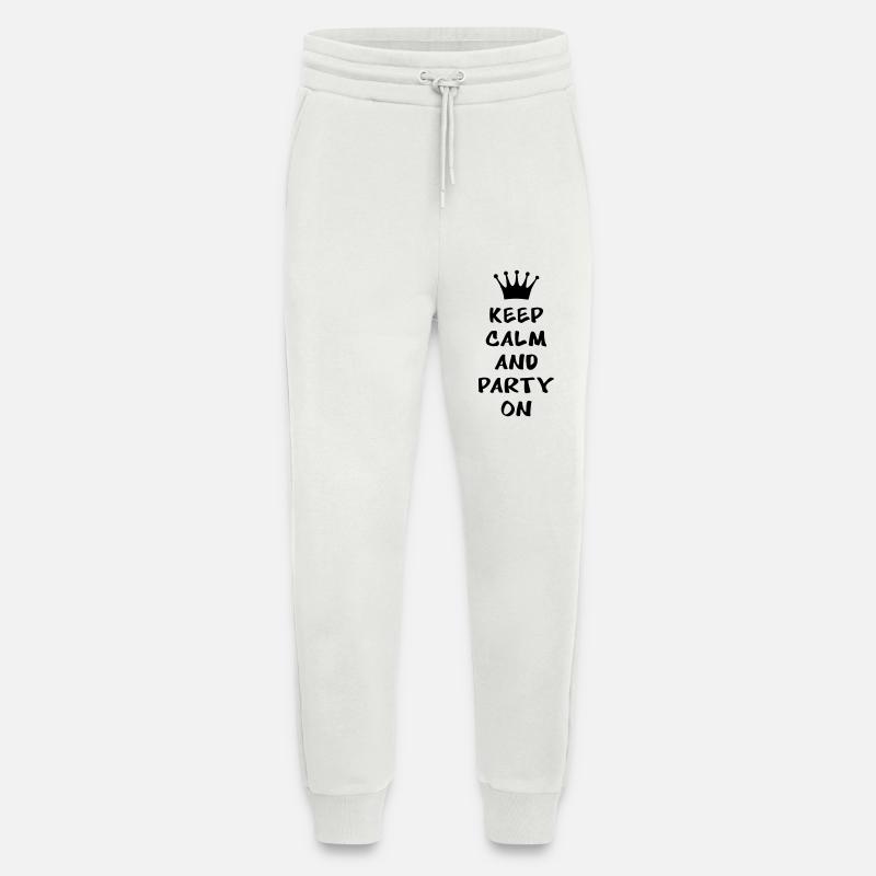 Keep calm and party on - Jogging Pants - made by SPREAD  - OFF WHITE