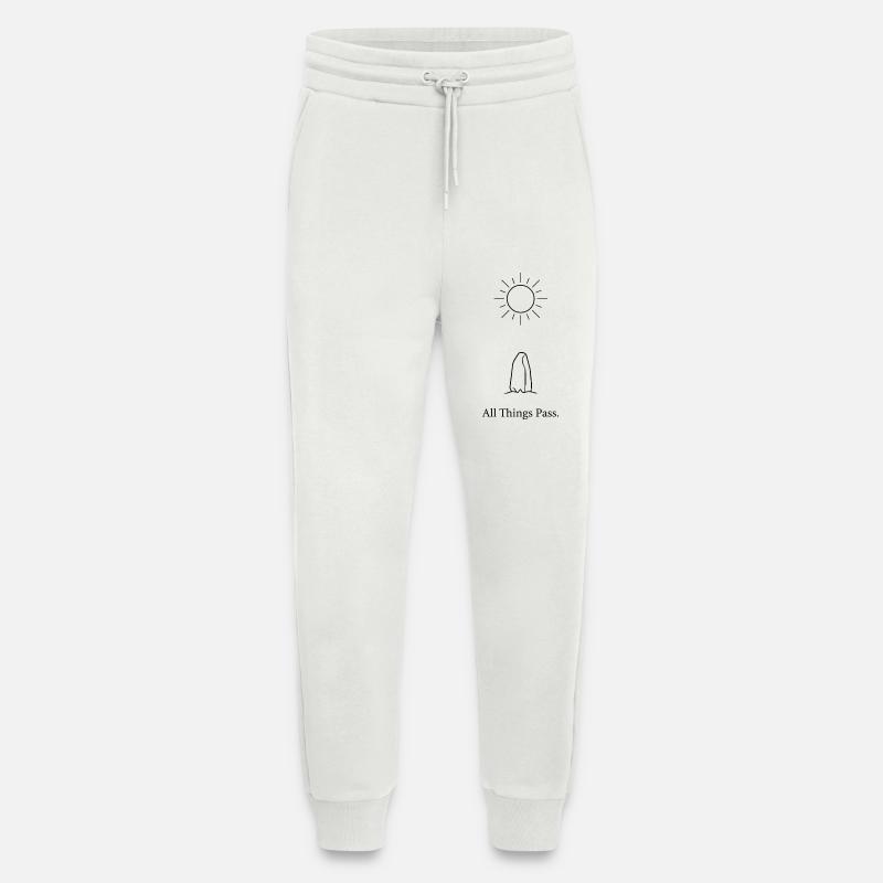 All Things Pass - Jogging Pants - made by SPREAD  - OFF WHITE