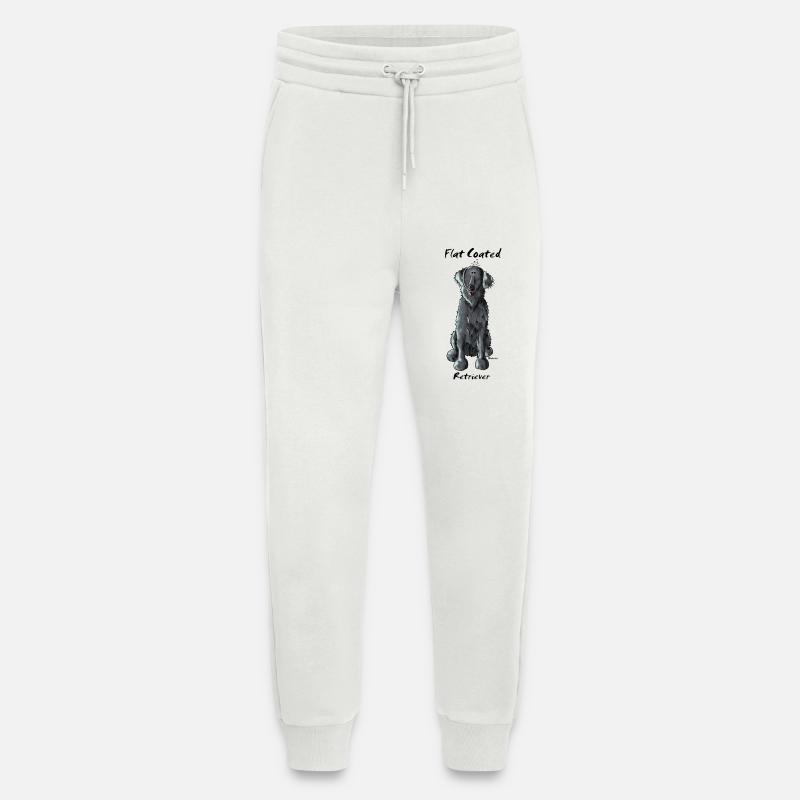 Witziger Flat Coated Retriever - Hund - Jogginghose - made by SPREAD - OFF WHITE