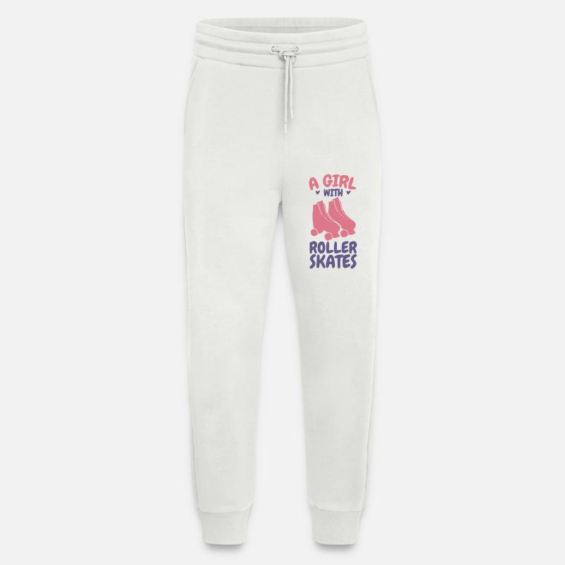 Ein Mädchen mit Rollschuhen - Jogginghose - made by SPREAD - OFF WHITE
