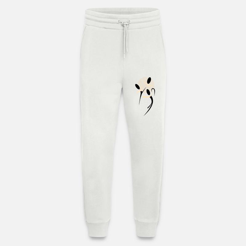 Danse des ombres - Pantalon de jogging bio décontracté fabriqué en UE - OFF WHITE