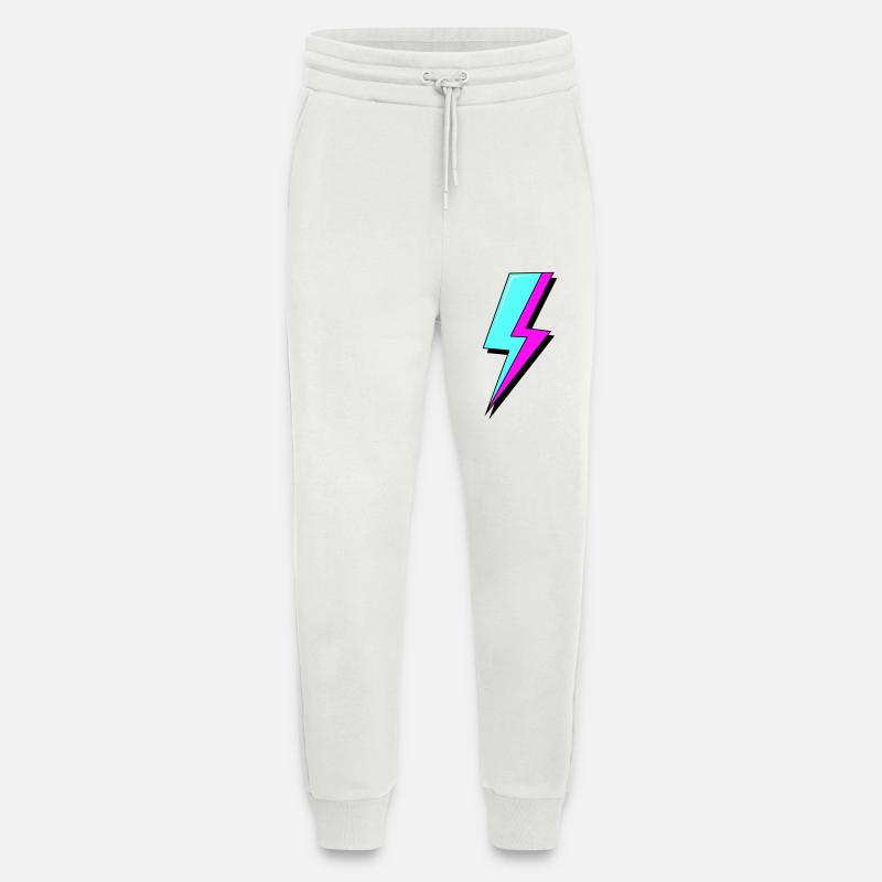 Psychedelic Neon Lightning - Jogging Pants - made by SPREAD  - OFF WHITE