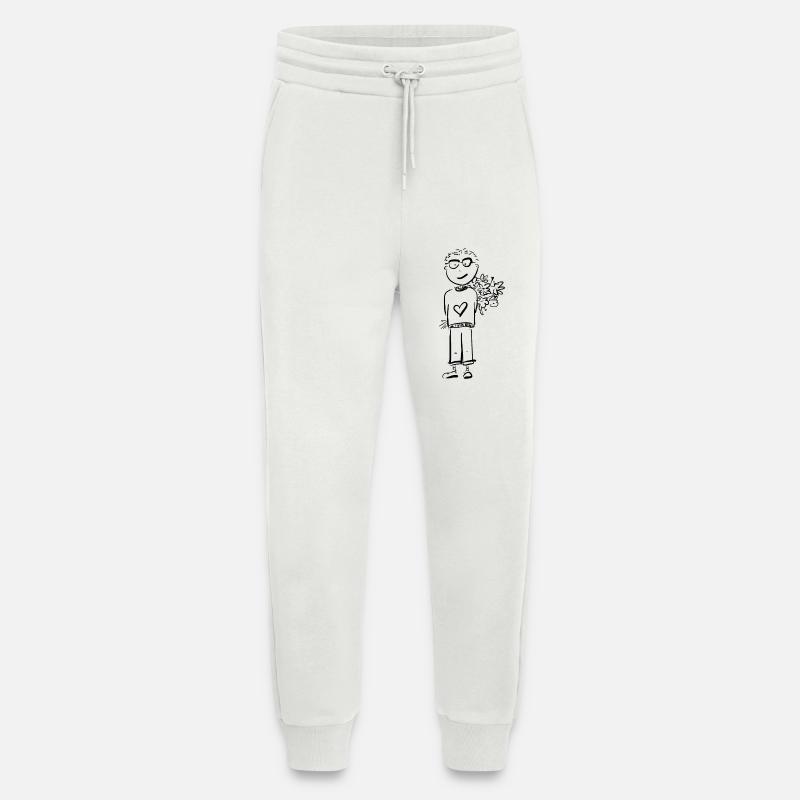 Junge mit Blumen / Comic - Jogginghose - made by SPREAD - OFF WHITE