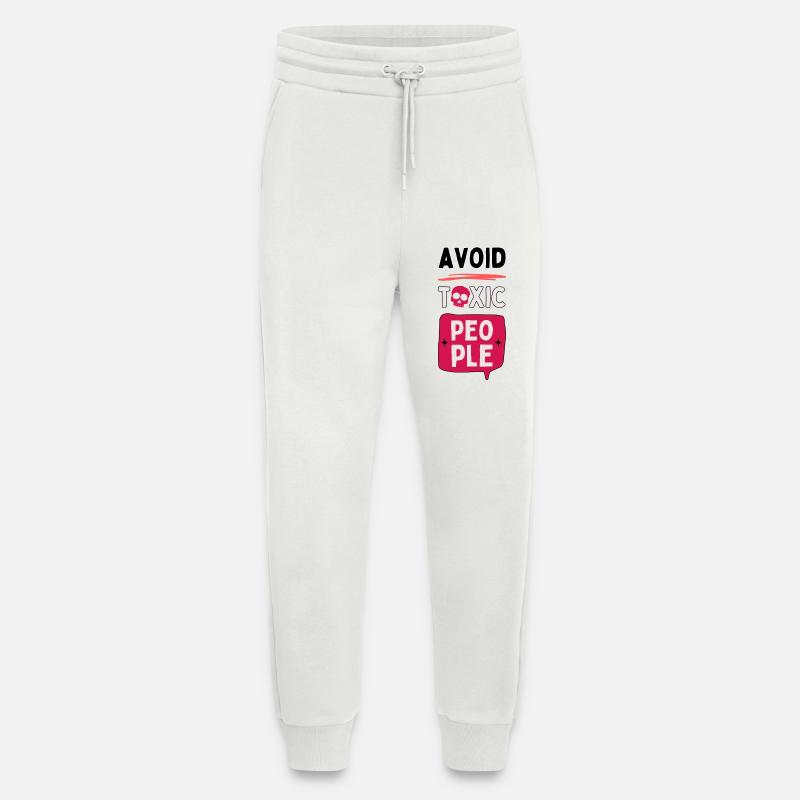 Avoid toxic people - skull - Jogging Pants - made by SPREAD  - OFF WHITE