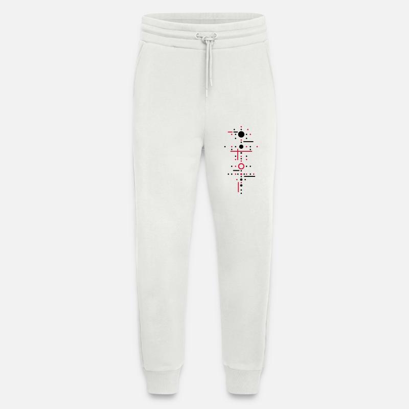 Points et lignes - Pantalon de jogging bio décontracté fabriqué en UE - OFF WHITE
