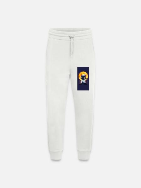 Moonlight Cat in Ghost Cloak - Jogging Pants - made by SPREAD - OFF WHITE