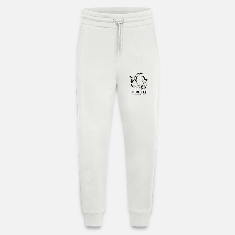TERCELT Coast élégance marine et celte - Pantalon de jogging bio décontracté fabriqué en UE - OFF WHITE