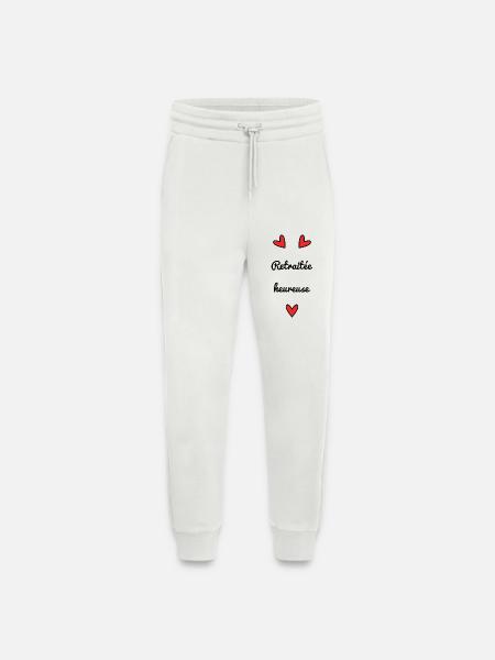 RETRAITEE. RETRAITE. BONNE RETRAITE - Pantalon de jogging bio décontracté fabriqué en UE - OFF WHITE
