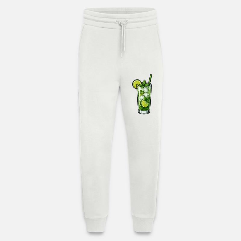 Mint Lime Mojito Illustration - Jogging Pants - made by SPREAD  - OFF WHITE