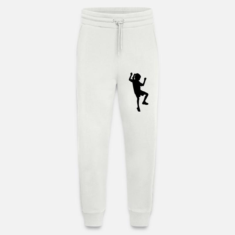 Grimpeuse – Bloc amusant - Pantalon de jogging bio décontracté fabriqué en UE - OFF WHITE